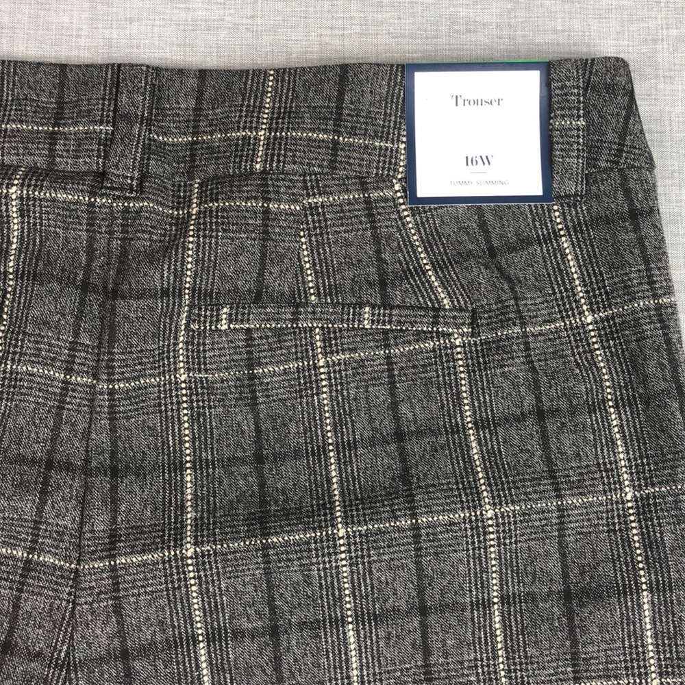 Charter Club Gray Plaid Trousers 14W 16W 18W 24W - Picture 4 of 4